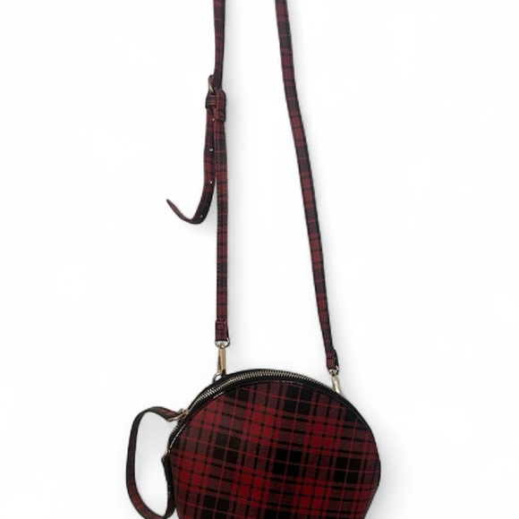 Cato Red and Black Plaid Crossbody Bag - Picture 4 of 4
